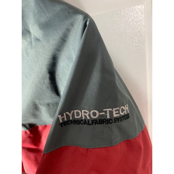 Hydro-Tech Technical Fabric System Mens Red & Gray Hooded Jacket Size L - Picture 6 of 9